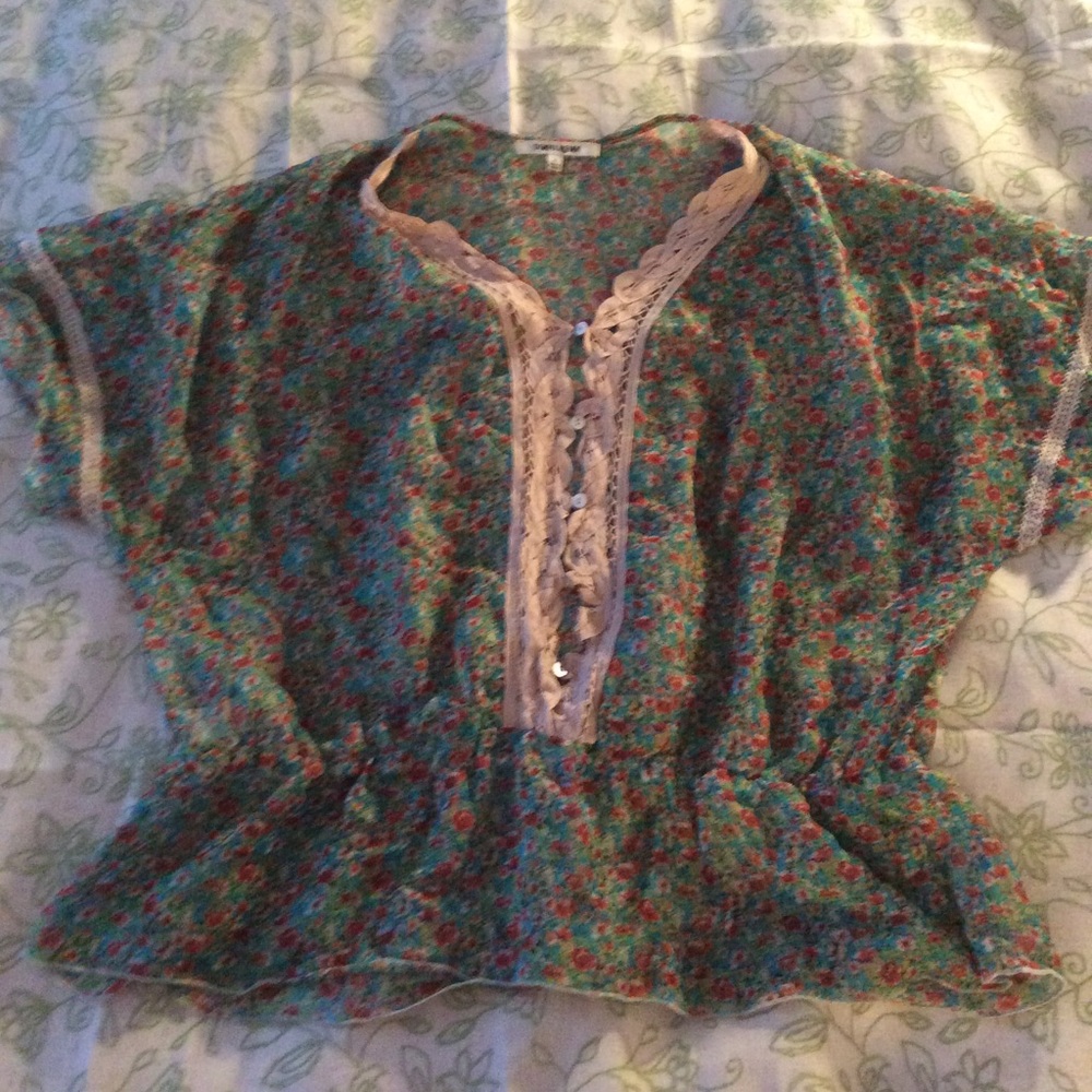 Sheer Button Down Blouse